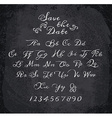 chalked alphabet vector image