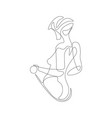 drawing woman body isolated on white background vector image vector image