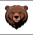 grizzly bear head e sport logo vector image vector image