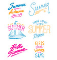 summer quotes inspiration travel and journey vector image vector image