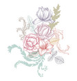 vintage floral composition vector image