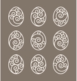 easter eggs vector image vector image