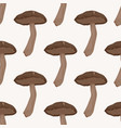 seamless pattern with shiitake mushroom vector image