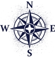wind rose with ink blots vector image