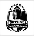 football championship logo with ball sport vector image