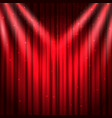 red stage curtain background vector image