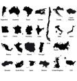 set of detailed maps vector image vector image