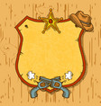 cowboy sketch background vector image vector image