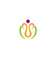 woman letter v beauty logo vector image