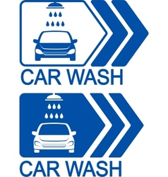 Car wash icon with arrow Royalty Free Vector Image
