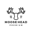 moose head monoline line art logo icon vector image