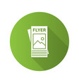 flyer mockup flat design long shadow glyph icon vector image