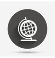 globe sign icon geography symbol vector image vector image