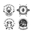 paintball game sport club logo templates of gamer vector image