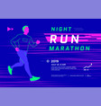 run championship banner or poster design template vector image vector image