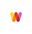 w letter double u logo icon vector image