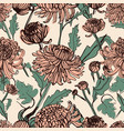 japanese chrysanthemum seamless pattern vector image vector image