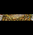 africa hand drawn doodle banner cartoon detailed vector image