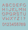 candy cane font vector image