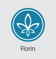 florin cryptocurrency - sign icon vector image