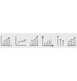 set of line growth icons isolated vector image