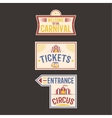circus vintage label banner vector image