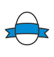easter egg with ribbon icon vector image vector image