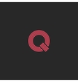 letter q monogram simple logo thin line broken vector image