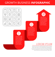 growth business infographic elements vector image vector image