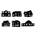 house silhouettes vector image vector image