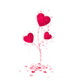 red heart flower symbol of love valentines day vector image