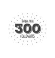 thank you letters for follower vector image vector image