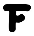 f capital silhouette vector image
