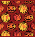 halloween seamless pattern with hand drawn vector image