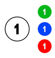 number 1 icon vector image