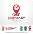 speed point logo template vector image