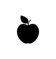 apple icon black on white vector image