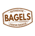 bagels grunge rubber stamp vector image
