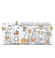 beauty saloon concept flat line art vector image vector image