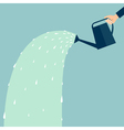 hand holding a watering can business concept vector image vector image