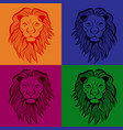 lion head animal for t-shirt sketch vector image vector image