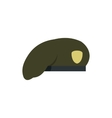 military beret icon flat style vector image