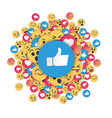 modern emoji design on white background vector image vector image