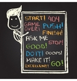 chalked character vector image