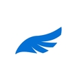 blue angel wing icon simple style vector image