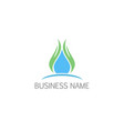 droplet ecology logo vector image