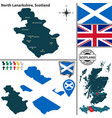 map north lanarkshire scotland vector image