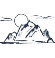 mountains background vector image