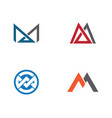 m letter logo template icon vector image vector image