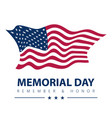 memorial day patriotic banner american flag vector image vector image